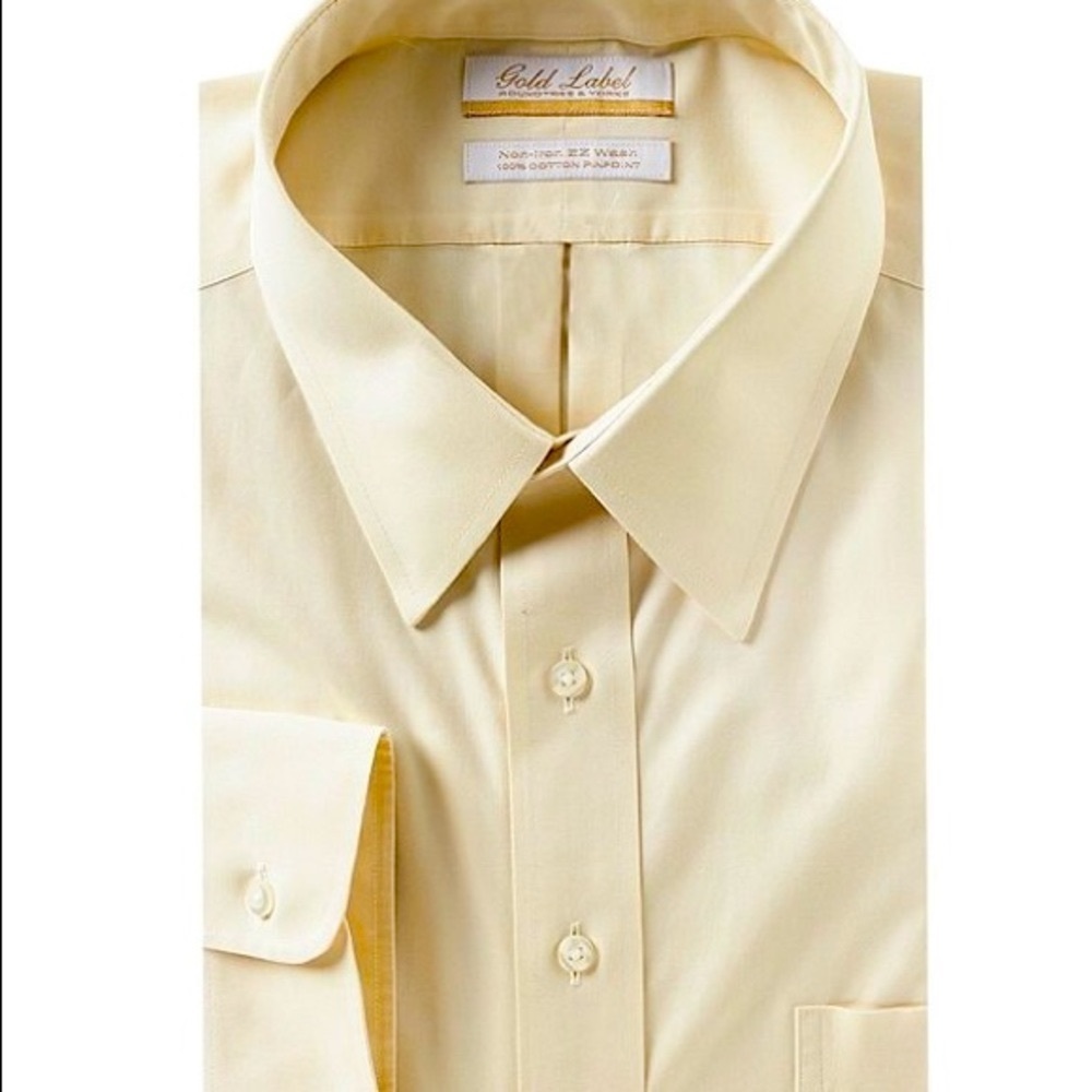 Roundtree & Yorke Ivory Dress Shirt 18.5-33 BIG